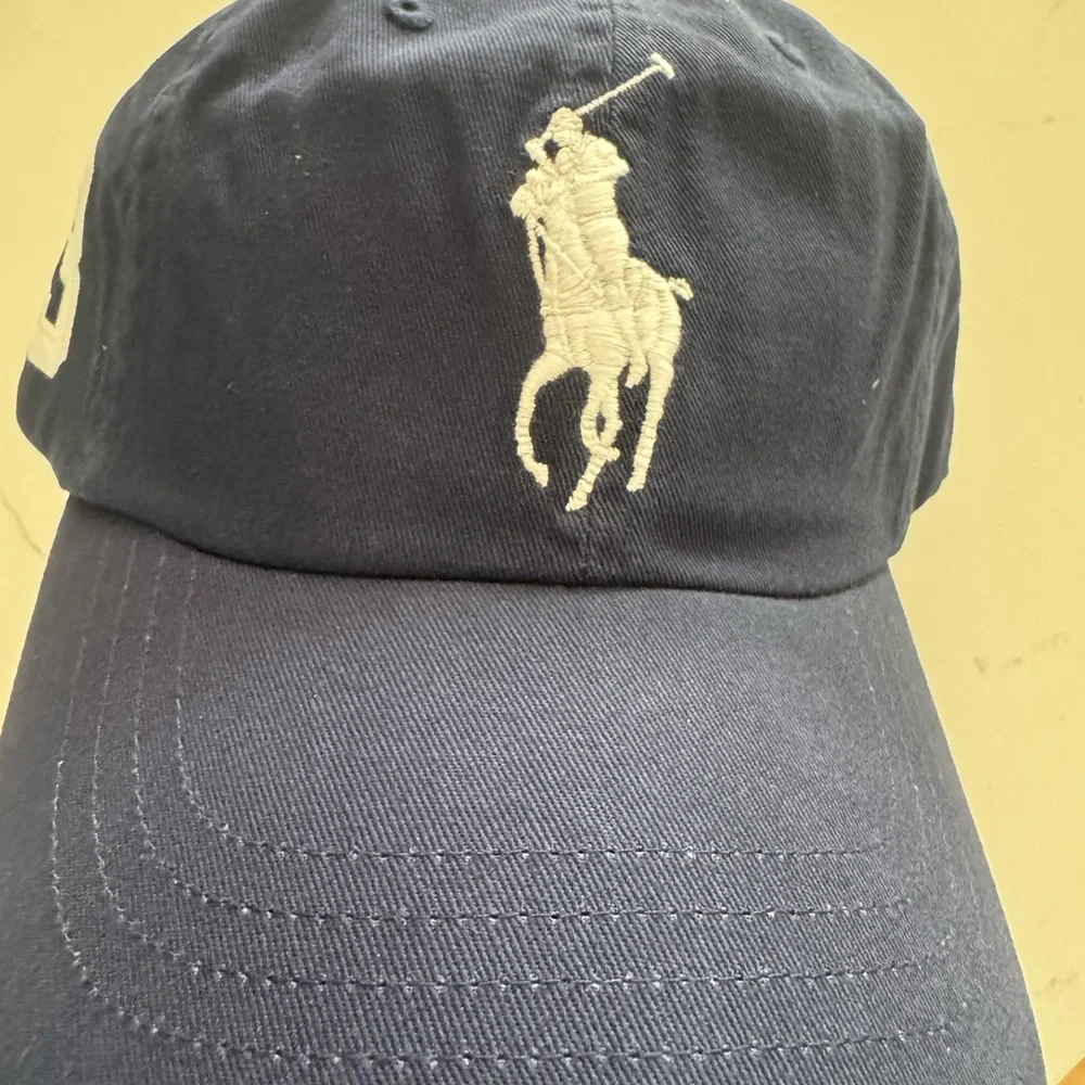 Polo Ralph Lauren Big Pony Core Replen Adjustable #3 Baseball Golf Hat Navy Rare - Picture 10 of 10